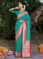 Banarasi Silk Green Wedding Wear Weaving Saree